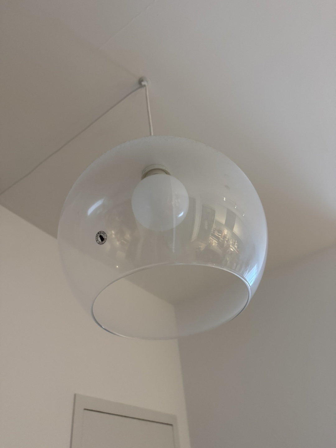 IKEA Clear Glass Globe Pendant Light