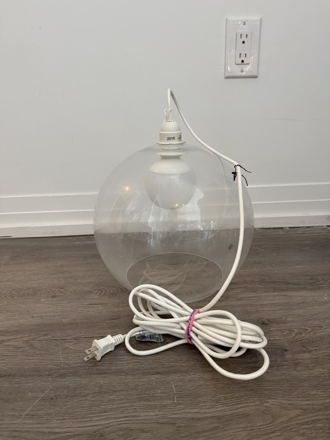 IKEA Clear Glass Globe Pendant Light - photo 2