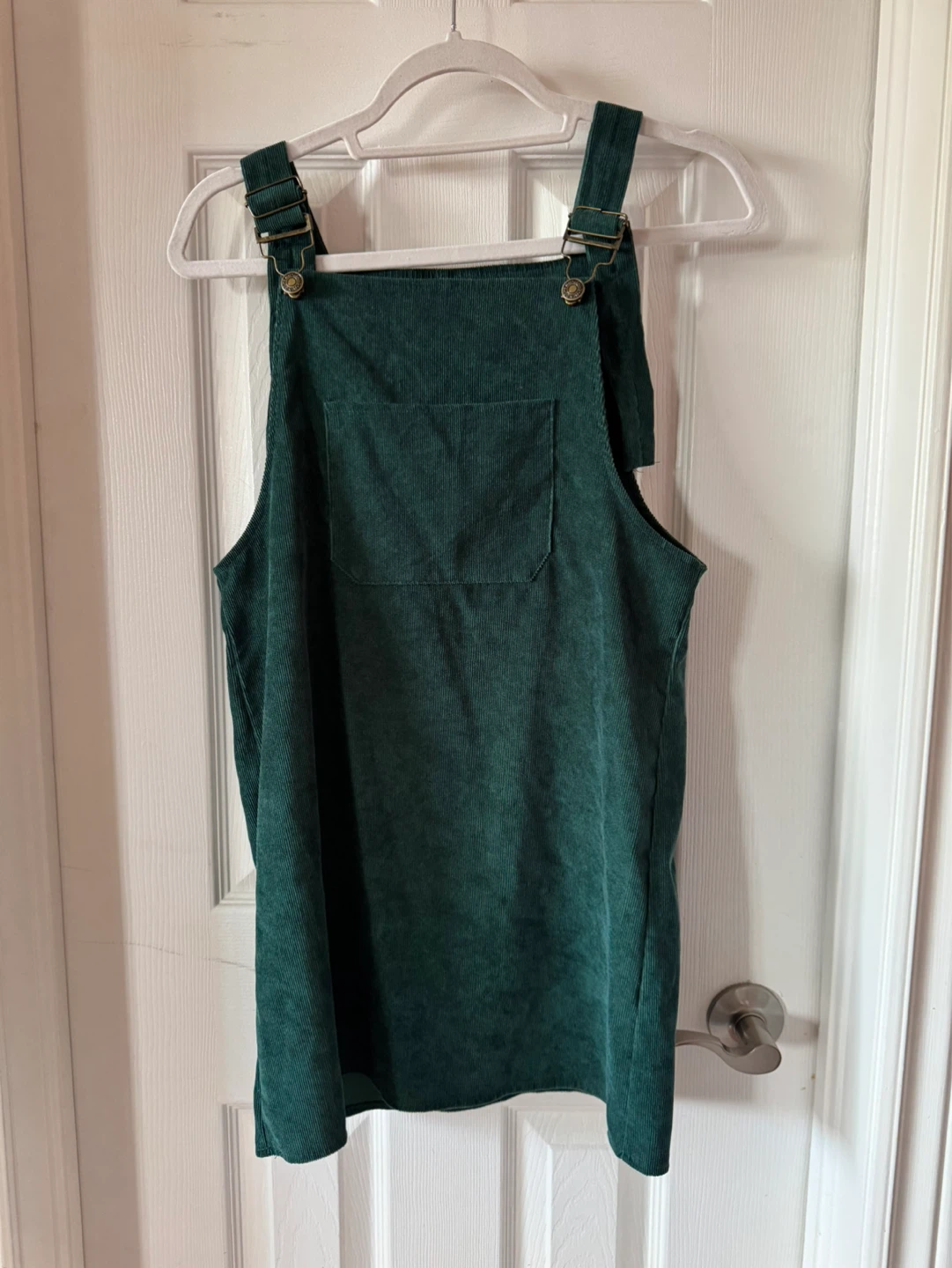 Green Corduroy Pinafore Dress