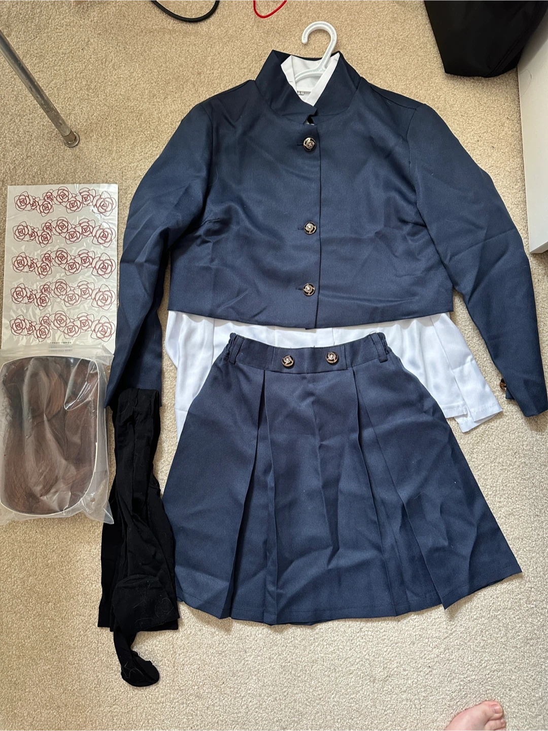 Size S Anime Jujutsu Cosplay Costume Nobara Tatoo Girls Full Set