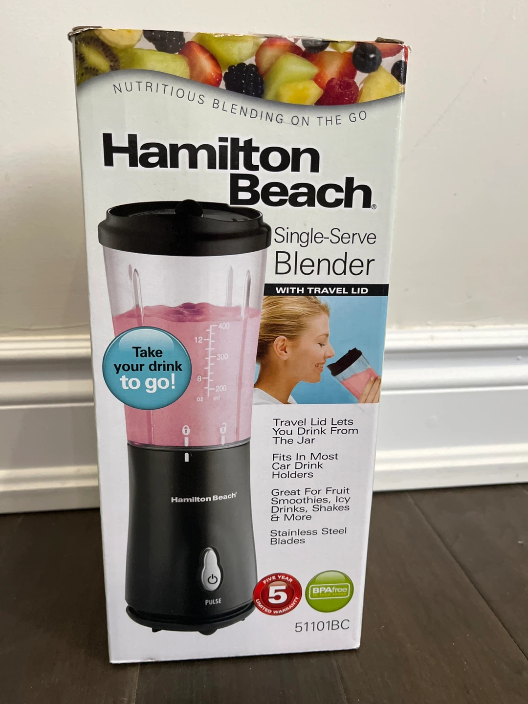 Hamilton Beach Single-Serve Blender with Travel Lid