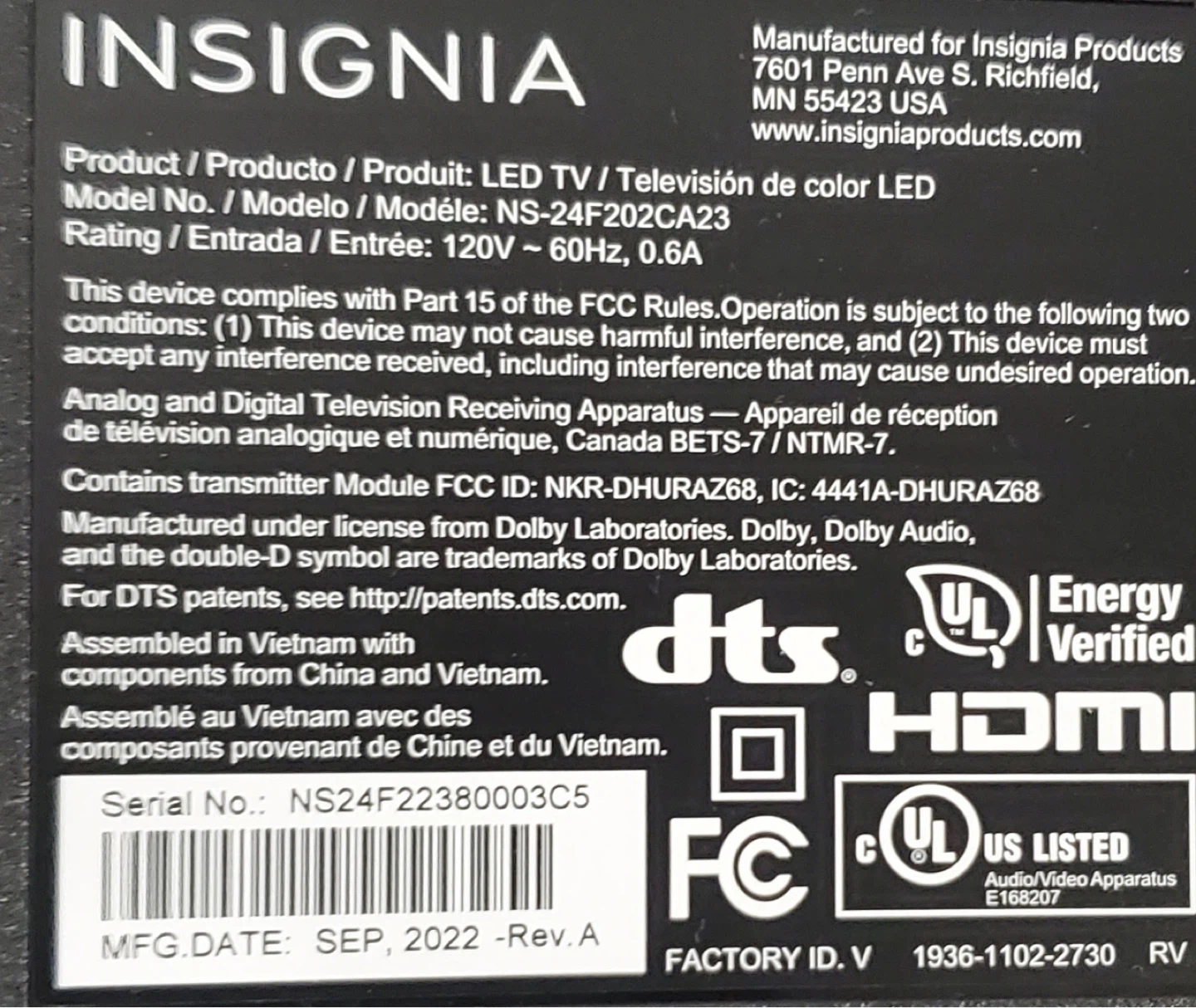 SALE! Insignia 24" Smart LED TV - photo 4