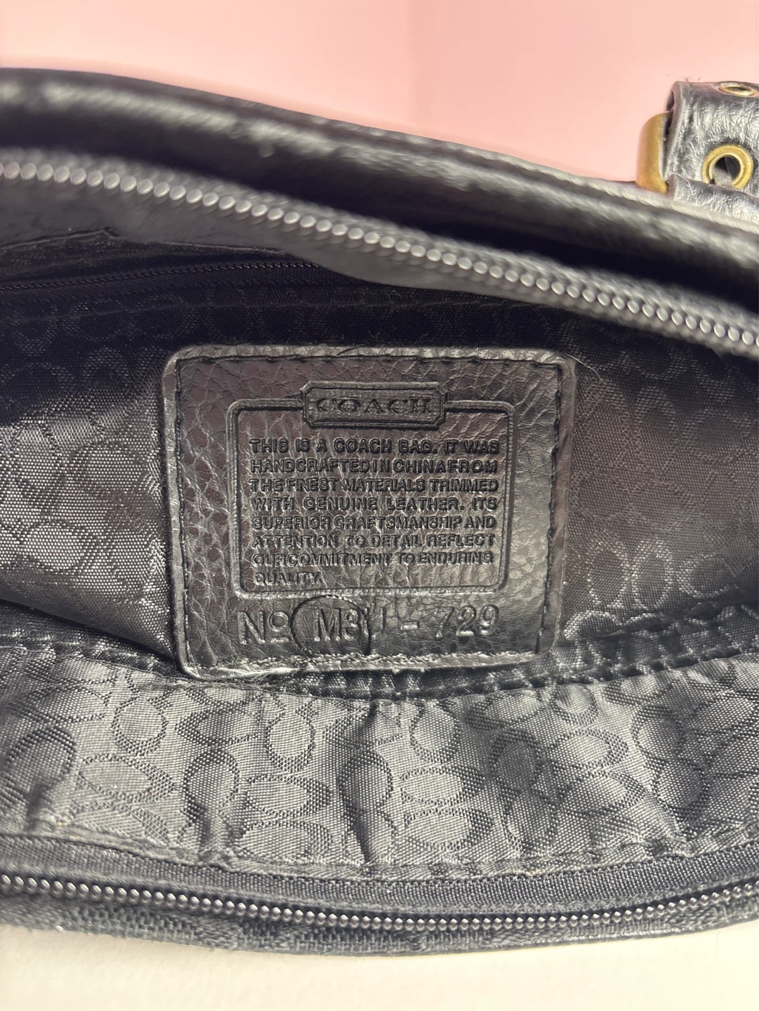 Vintage Black Coach Monogram Bag - photo 4