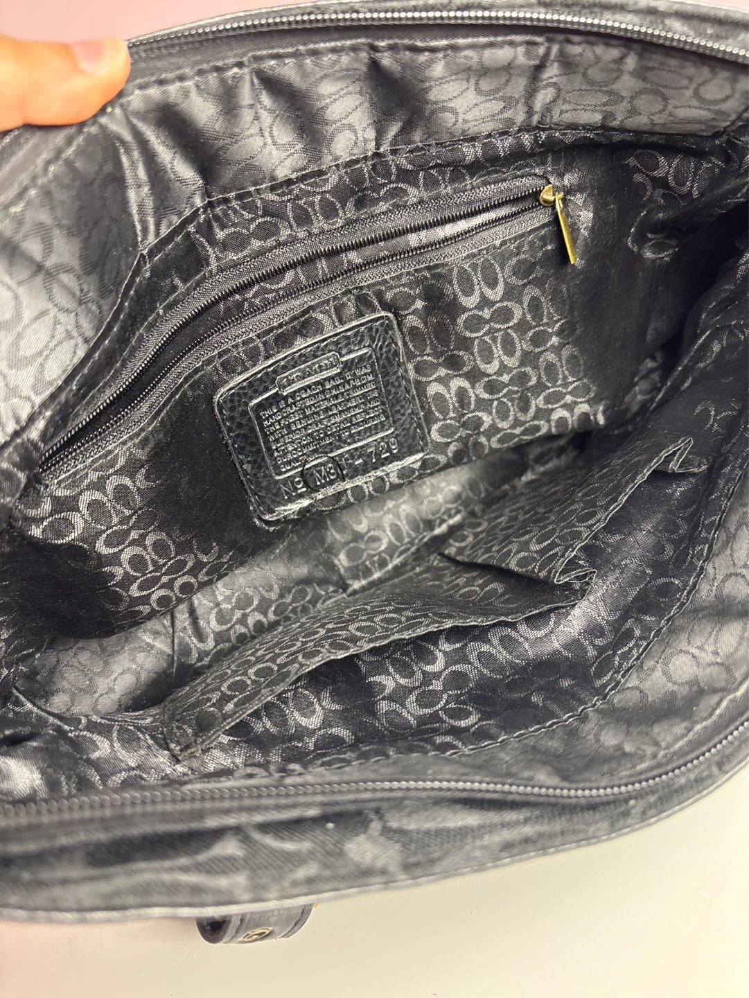 Vintage Black Coach Monogram Bag - photo 3
