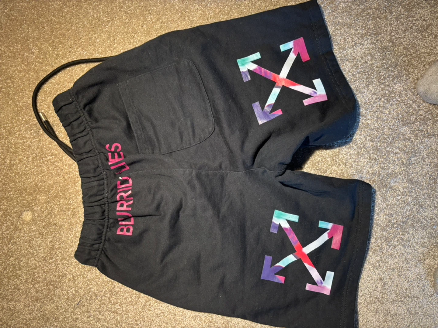 OFF-WHITE "BLURRED LINES" Black Arrows Shorts - photo 2