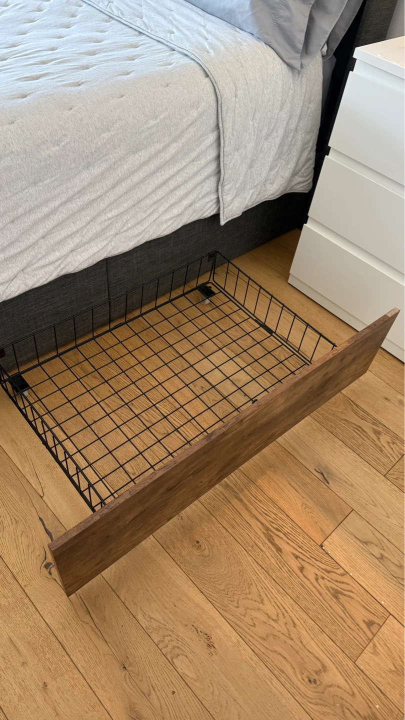 Free! Under-Bed Storage Basket with Wood Front
