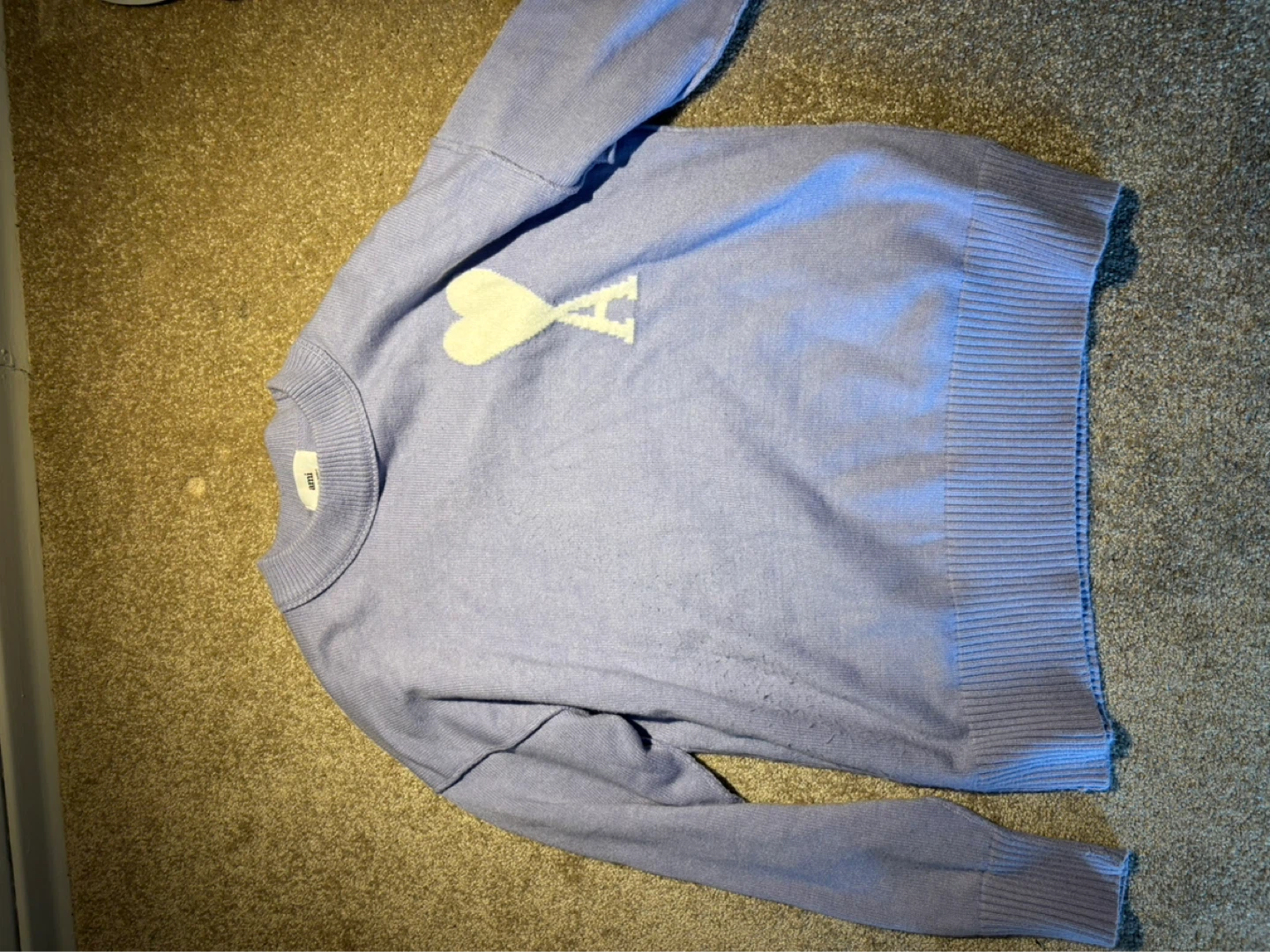 AMI Paris Oversized Crewneck Sweater - Lavender - photo 2