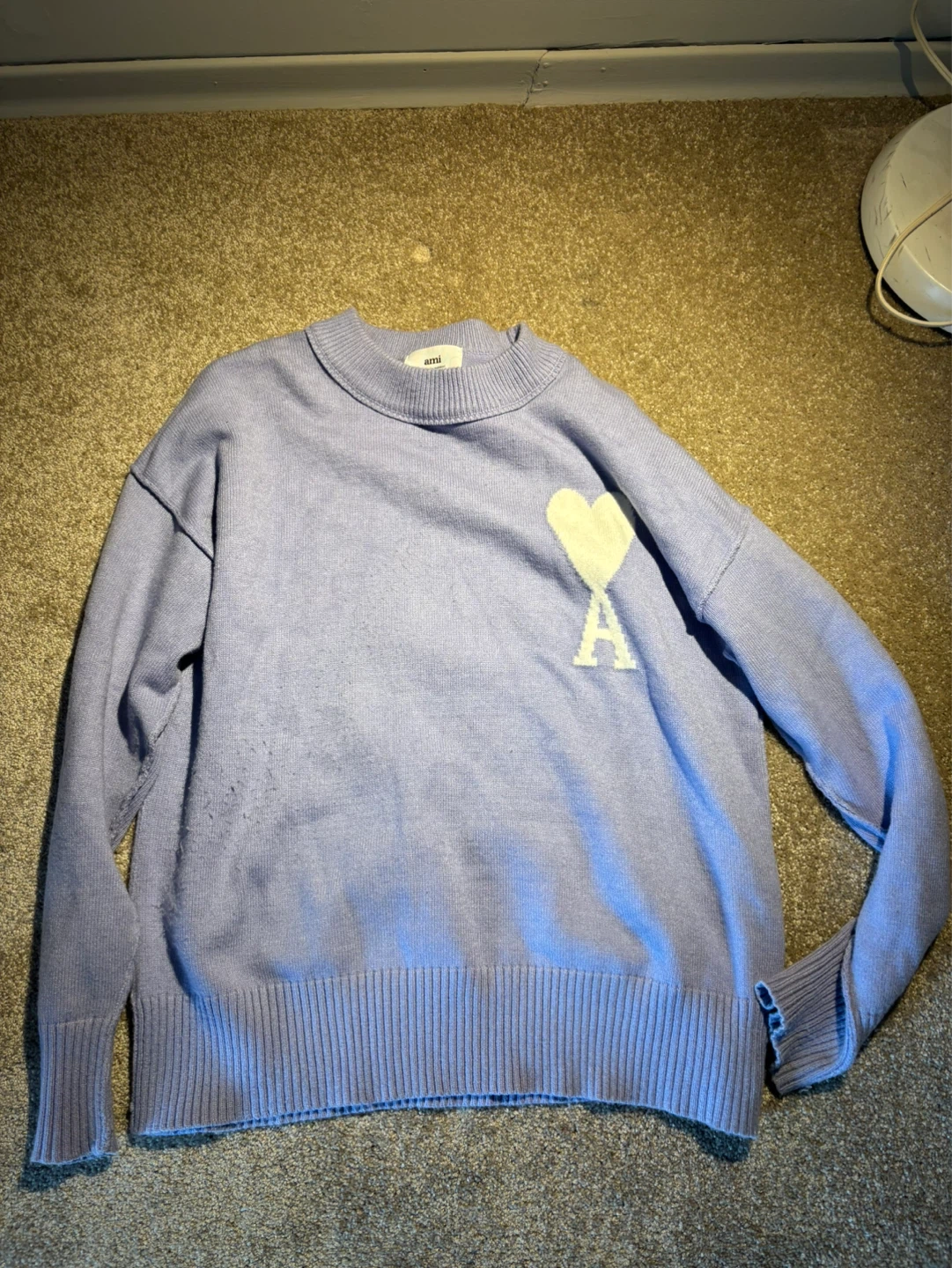 AMI Paris Oversized Crewneck Sweater - Lavender