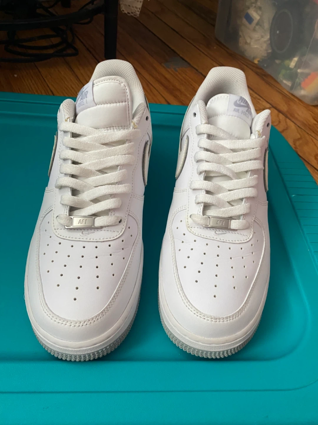 Nike Air Force 1 Low Grey & White Sneakers - photo 2