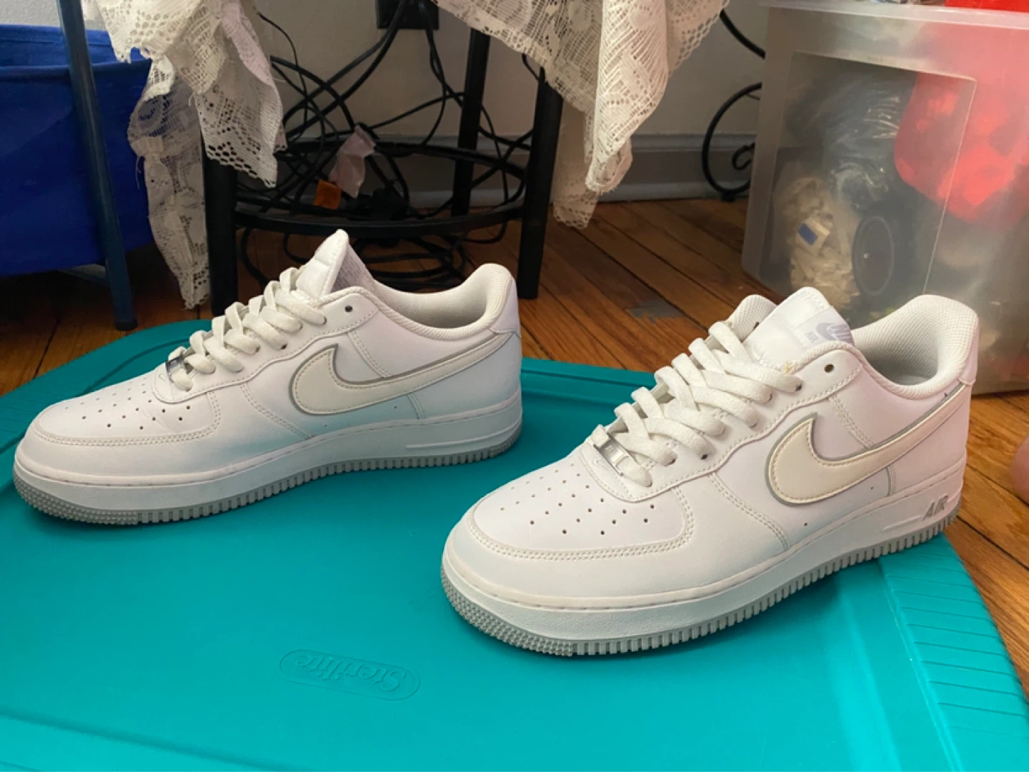 Nike Air Force 1 Low Grey & White Sneakers - photo 3