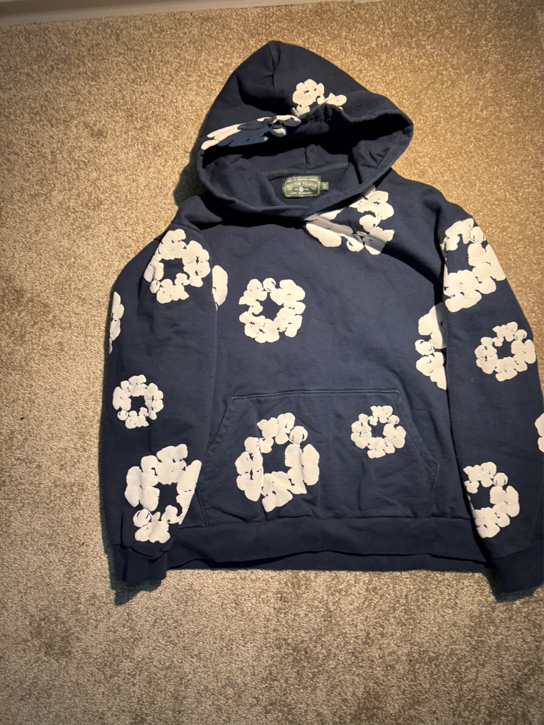 Authentic Kapital Blue Floral Print Hoodie