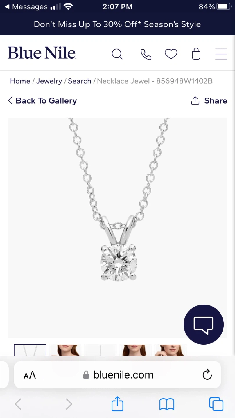 Diamond pendant and necklace - photo 3
