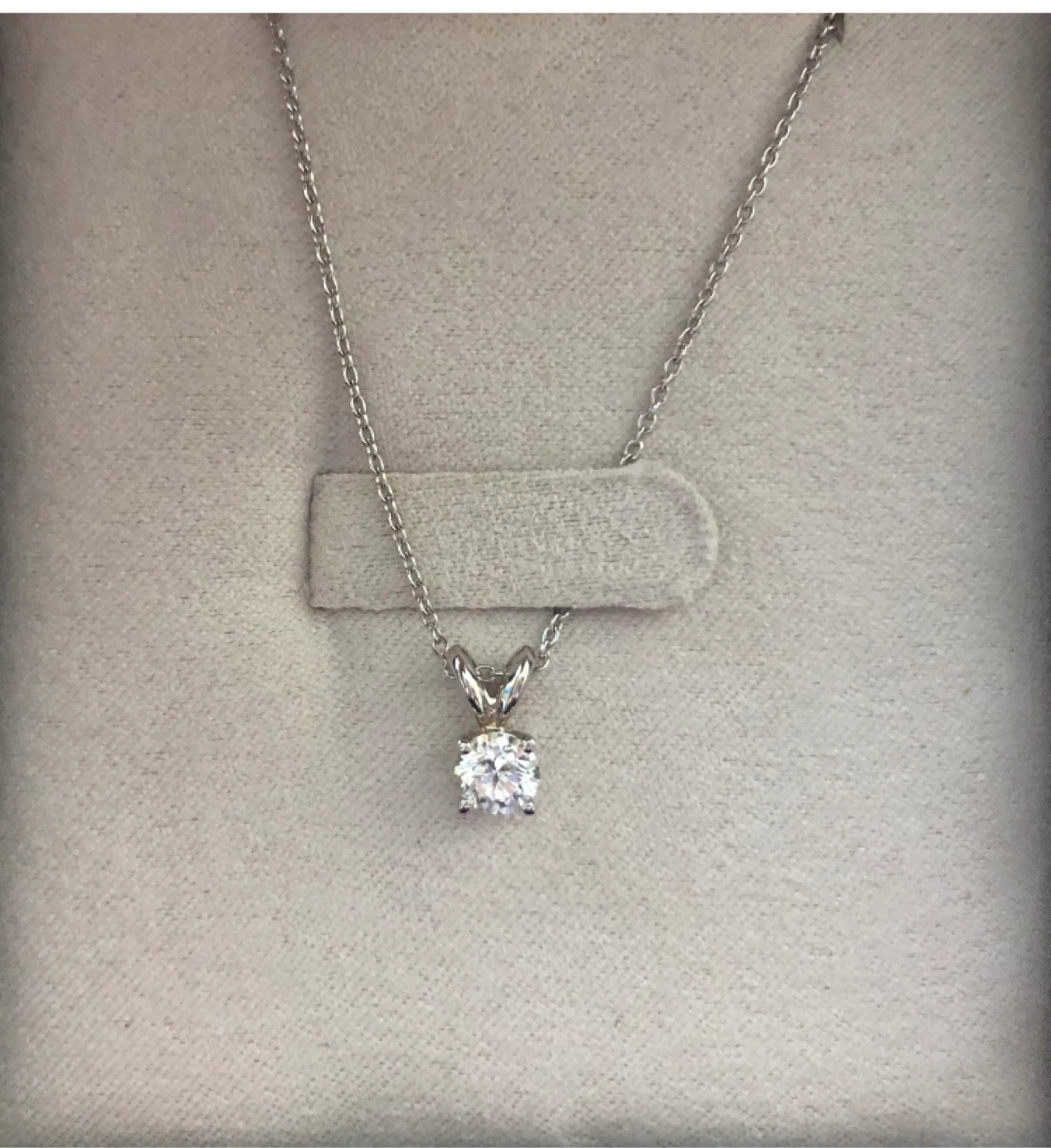Diamond pendant and necklace - photo 2