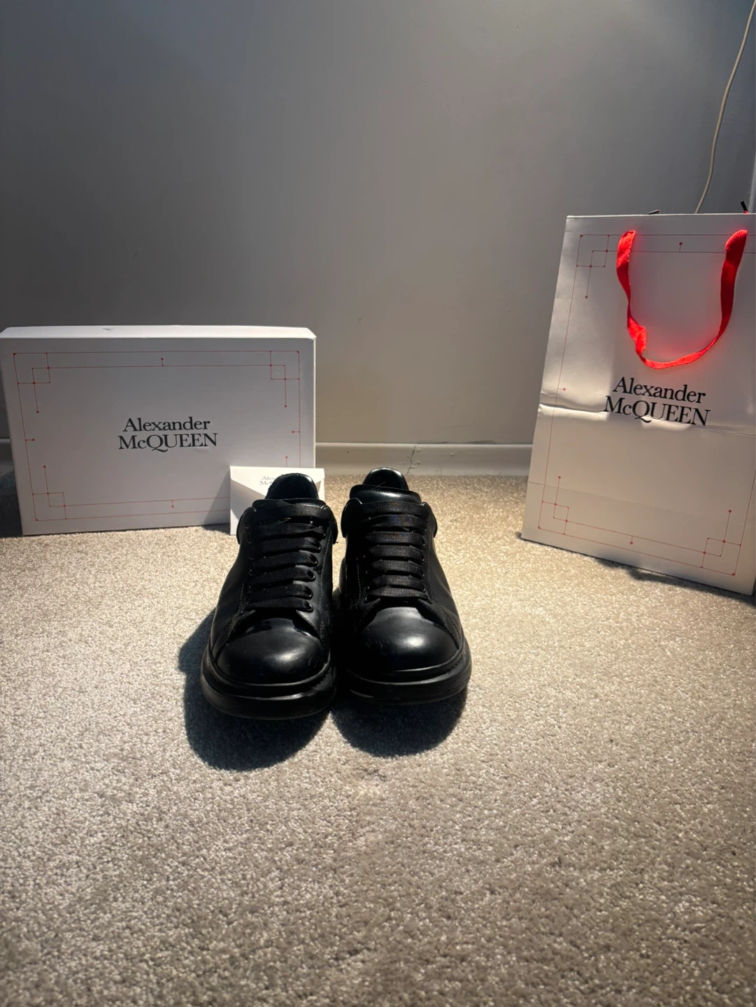 Alexander McQueen Black Leather Sneakers - photo 4