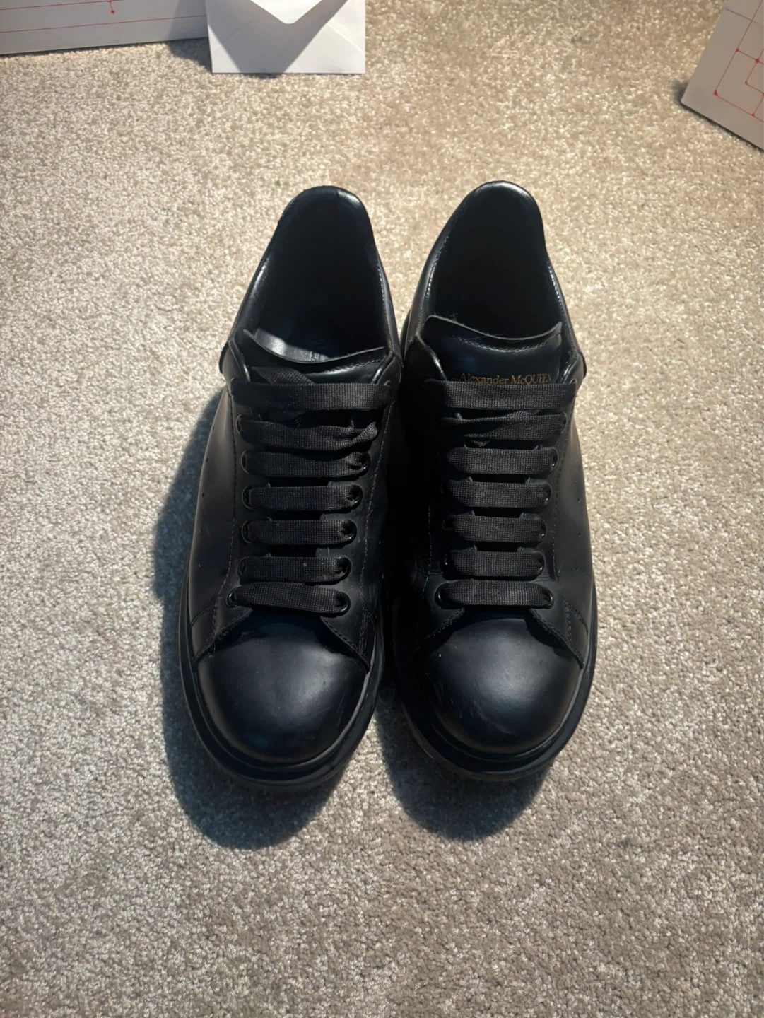 Alexander McQueen Black Leather Sneakers - photo 3