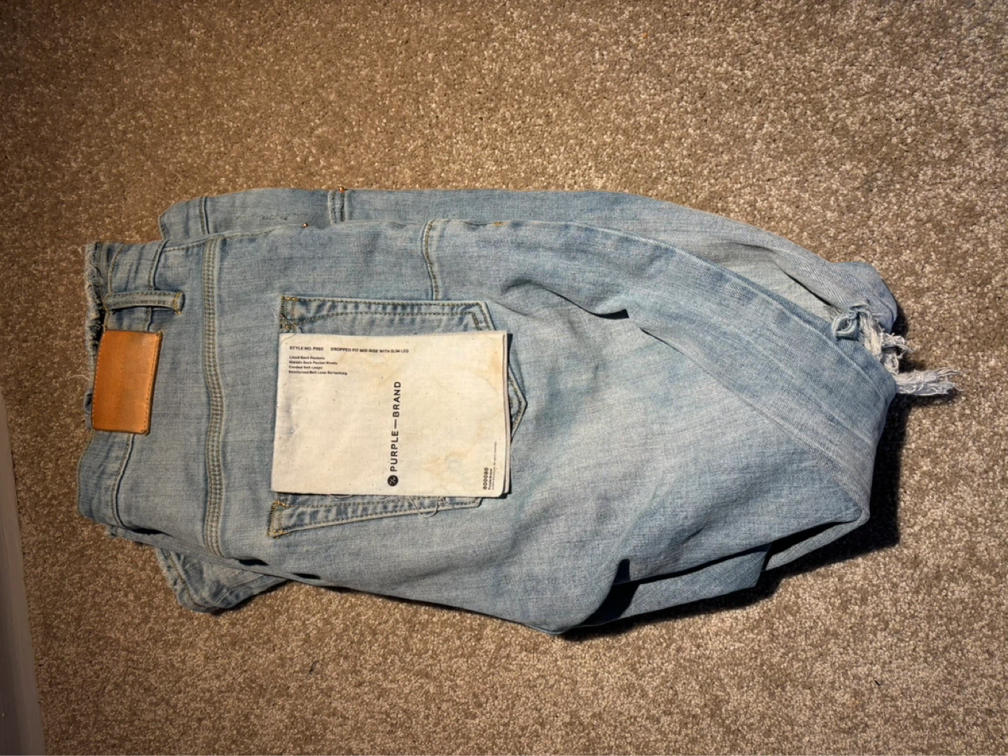 Authentic Purple Brand Light Wash Distressed Jeans