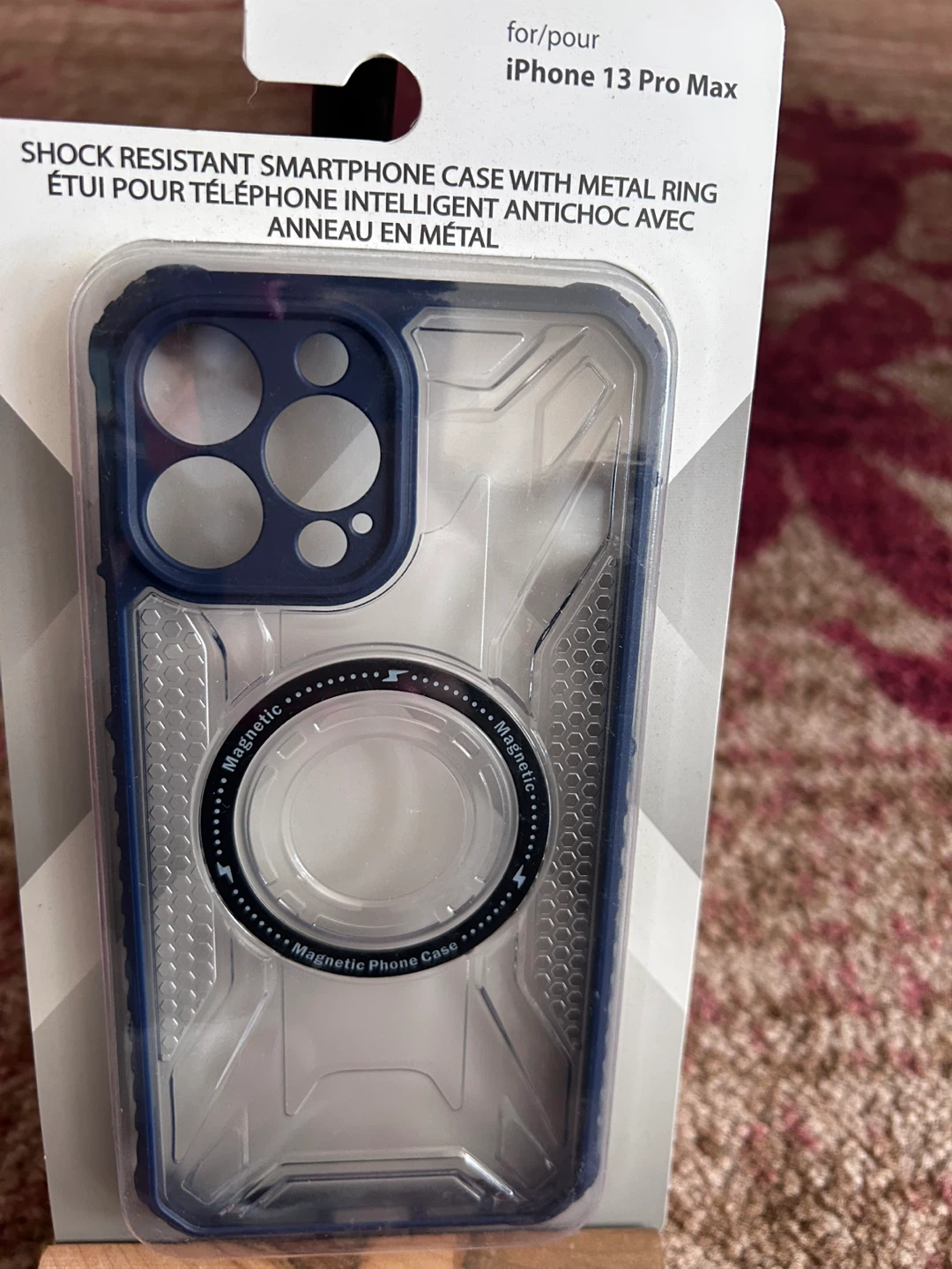 i-TECH Shock Resistant iPhone 13 Pro Max Case with Metal Ring