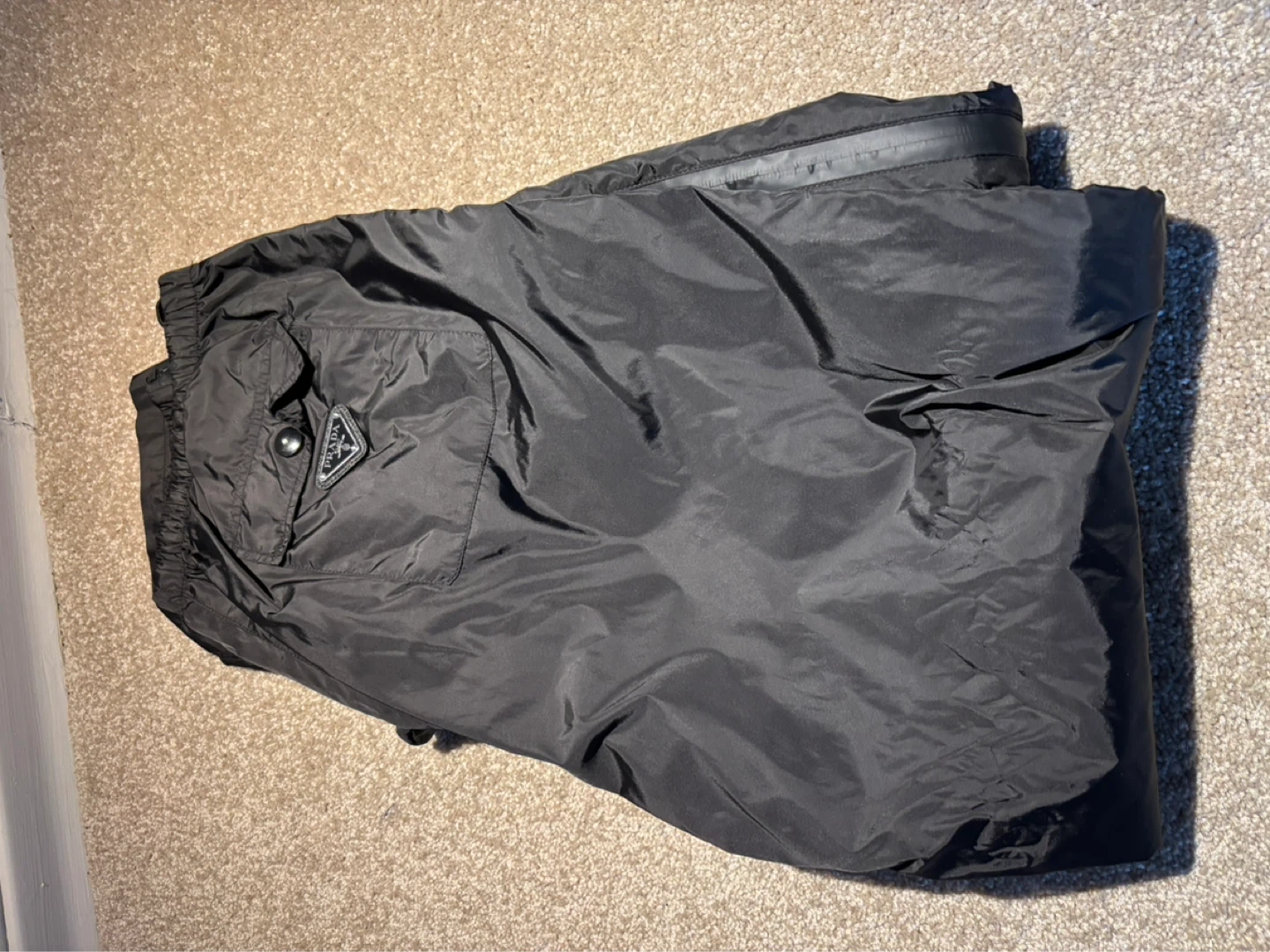 Prada Black Nylon Track Pants