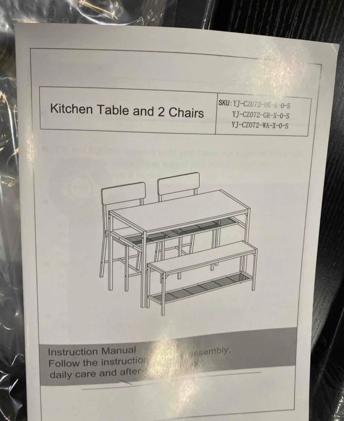 Kitchen Table and 2 Chairs Set - photo 3