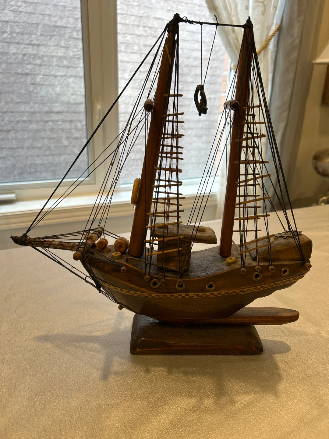 Wooden Sailboat Model - Decorative