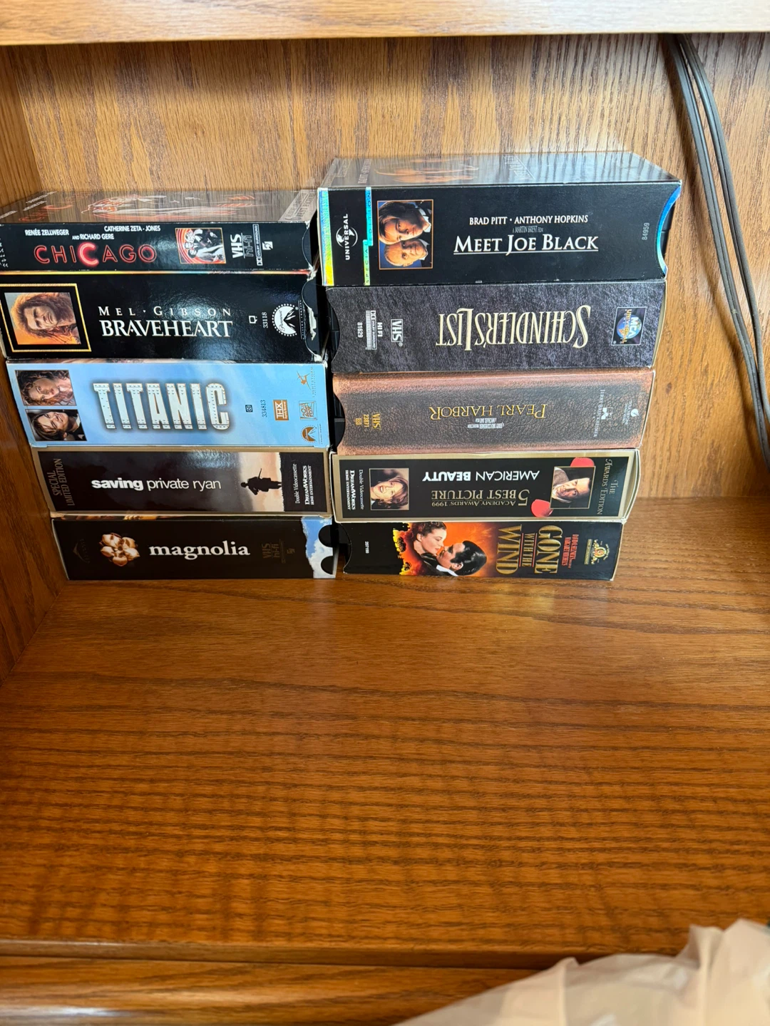 Classic VHS Movies - Titanic, Saving Private Ryan, Magnolia, Bra