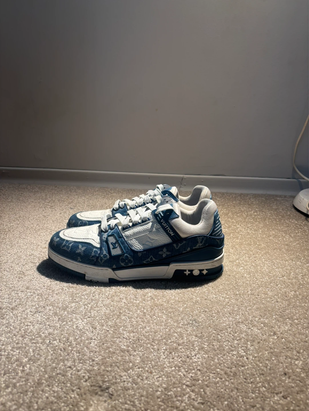 Louis Vuitton "LV Trainer" Denim & Leather Sneakers - photo 2
