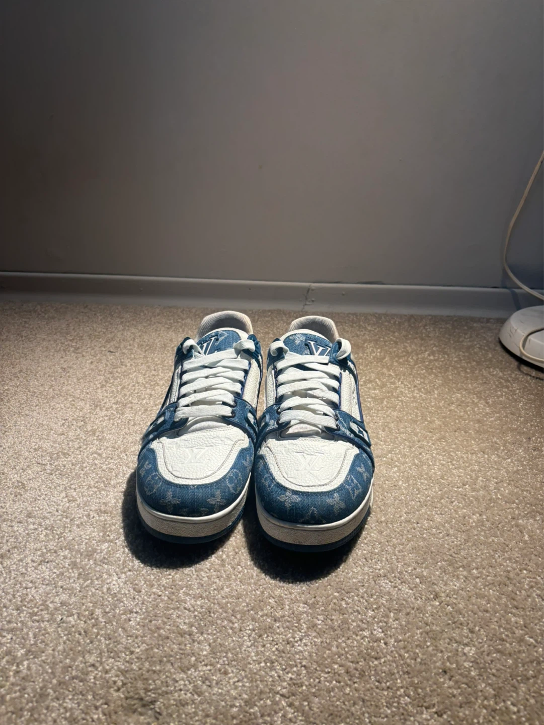 Louis Vuitton "LV Trainer" Denim & Leather Sneakers - photo 3
