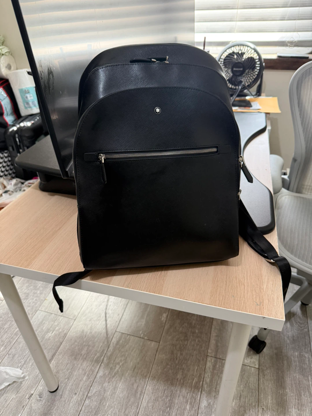 Black Leather Backpack