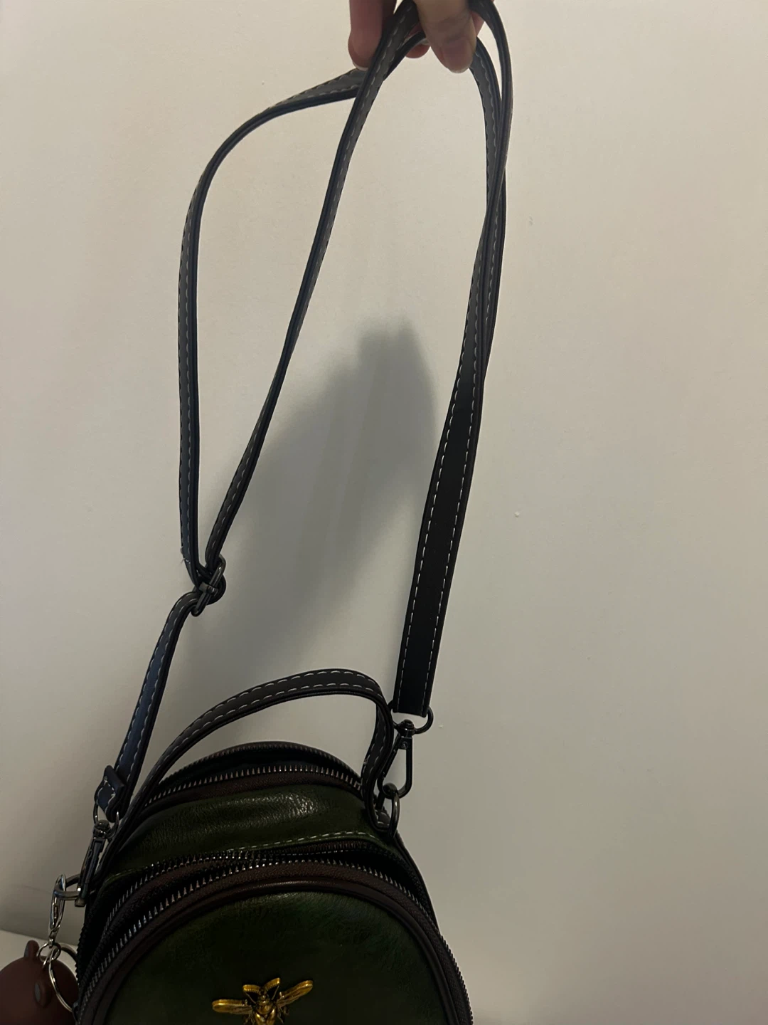 Green Crossbody Bag with teddy bear Charm - photo 4