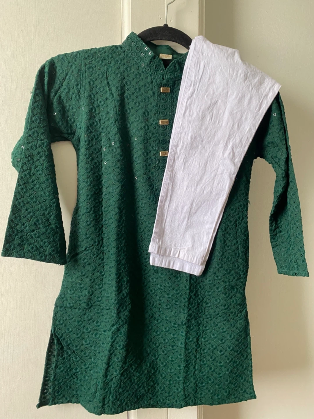 Green Panjabi Kurta Set - photo 5