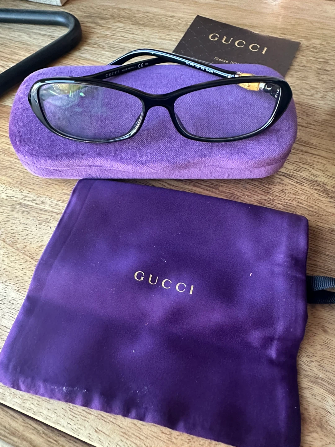 Gucci GG 3147 Eyeglasses - Black with Bamboo Accents - photo 3