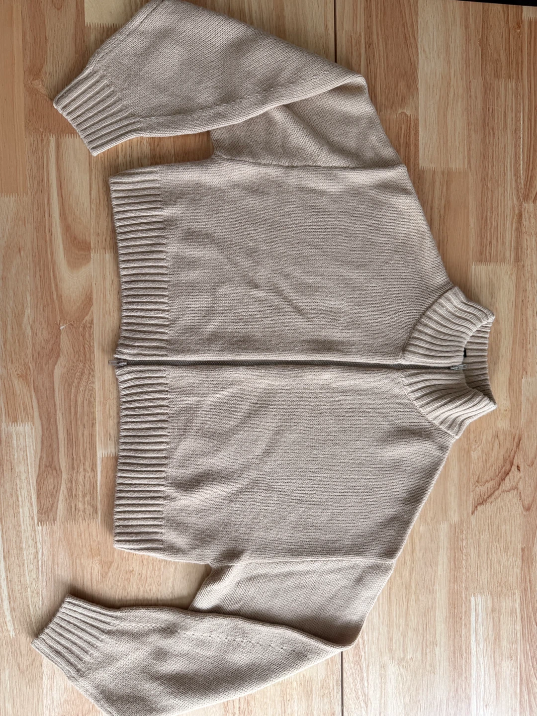 H&M Divided Beige Zip-Up Sweater - Size S - photo 4