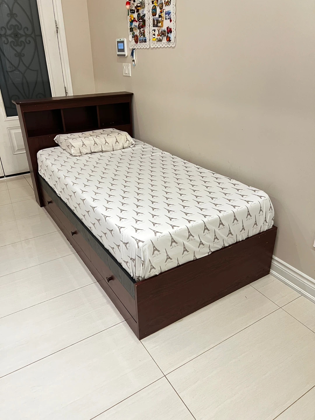 Twin Bed with Headboard and Storage Drawers - photo 5