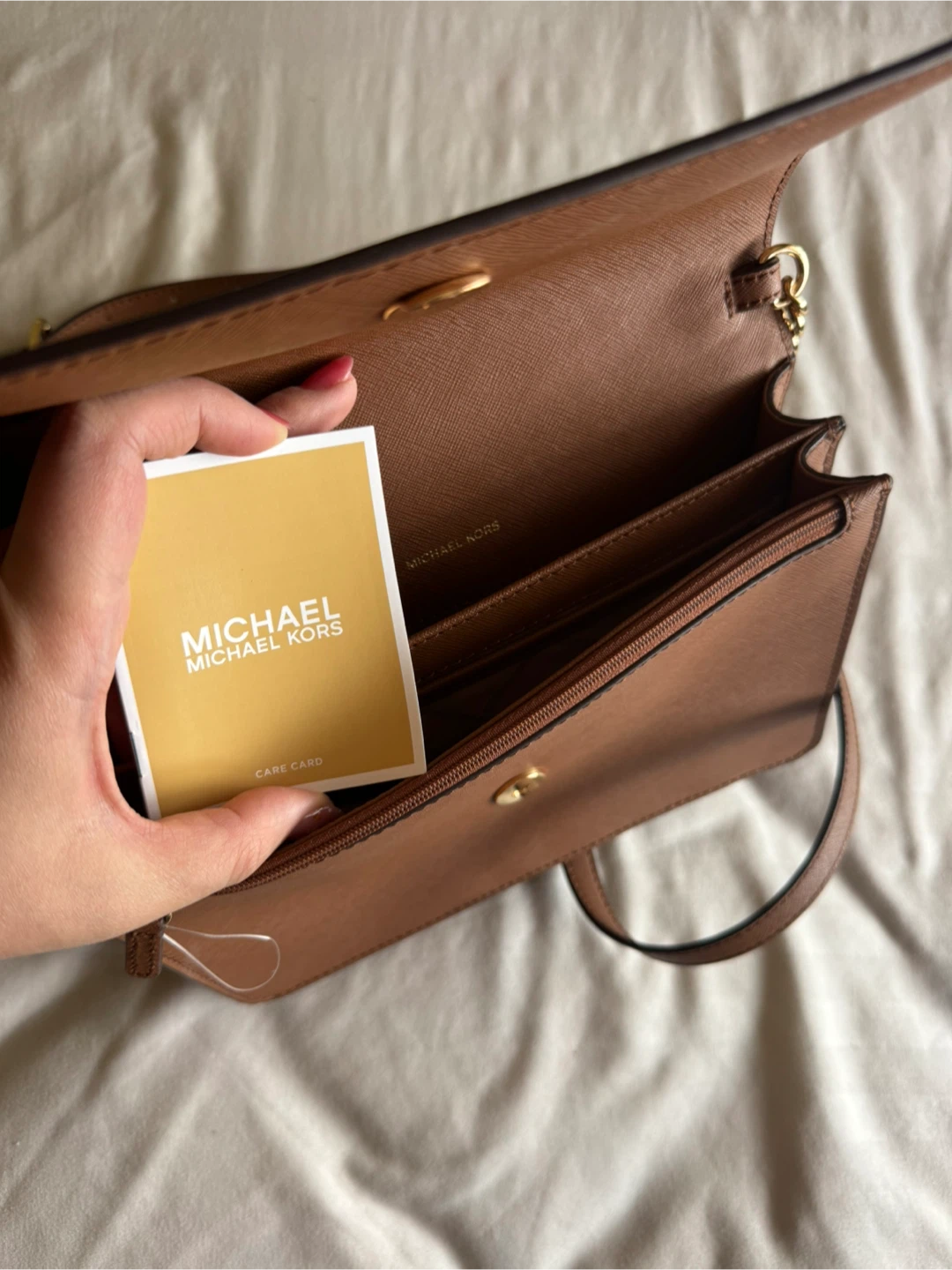 Michael Kors Brown Saffiano Leather Wallet Crossbody Bag - photo 4