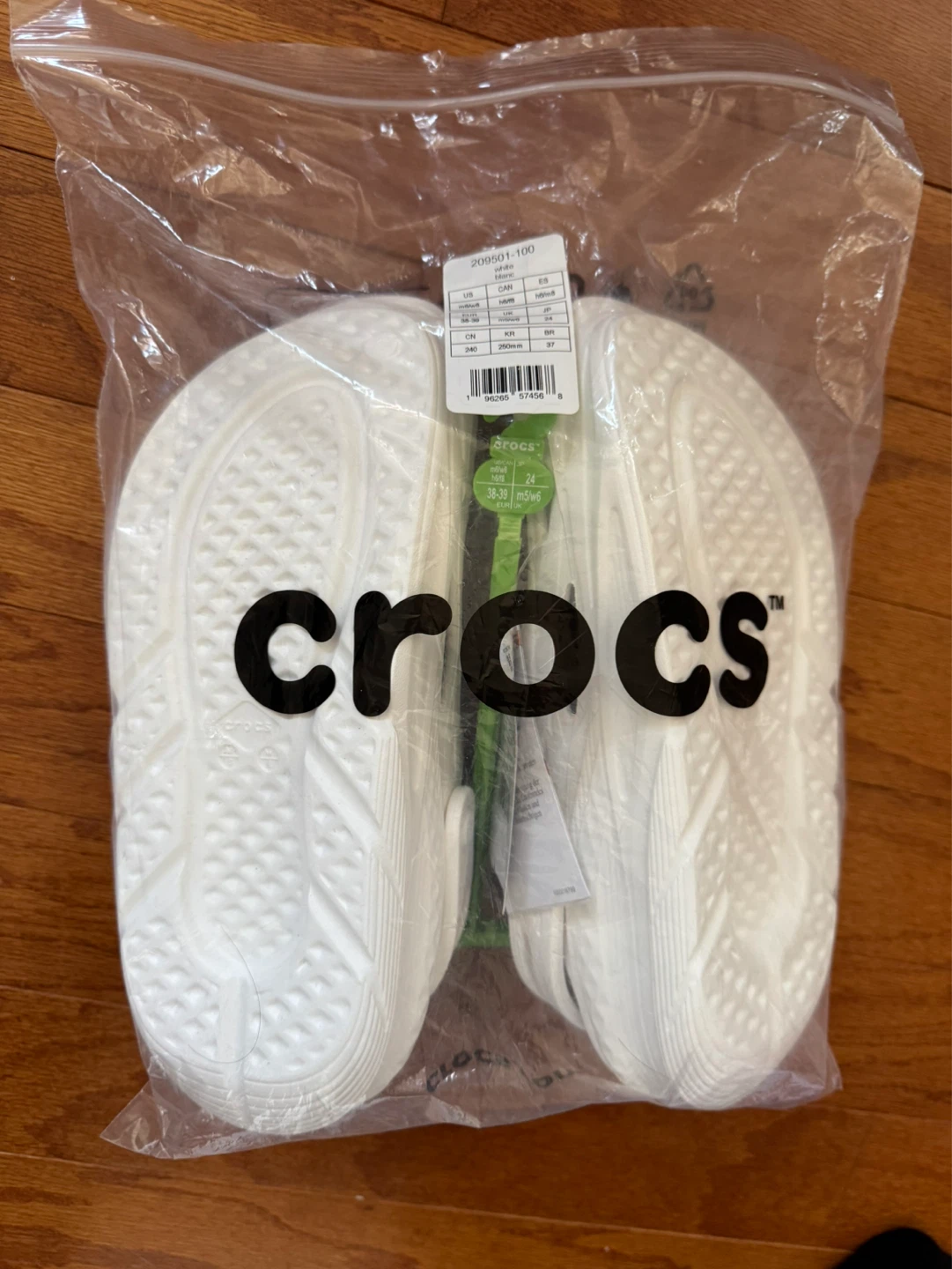 White Crocs Classic Clogs - Size 8 Women/6 Men - photo 2
