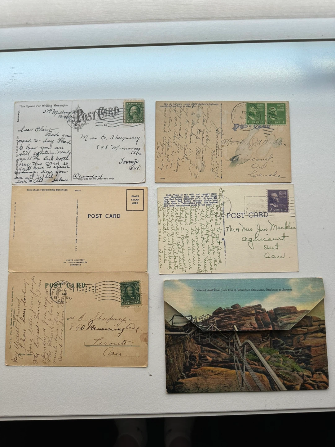 Vintage postcards and Whiteface Mountain booklet - photo 2