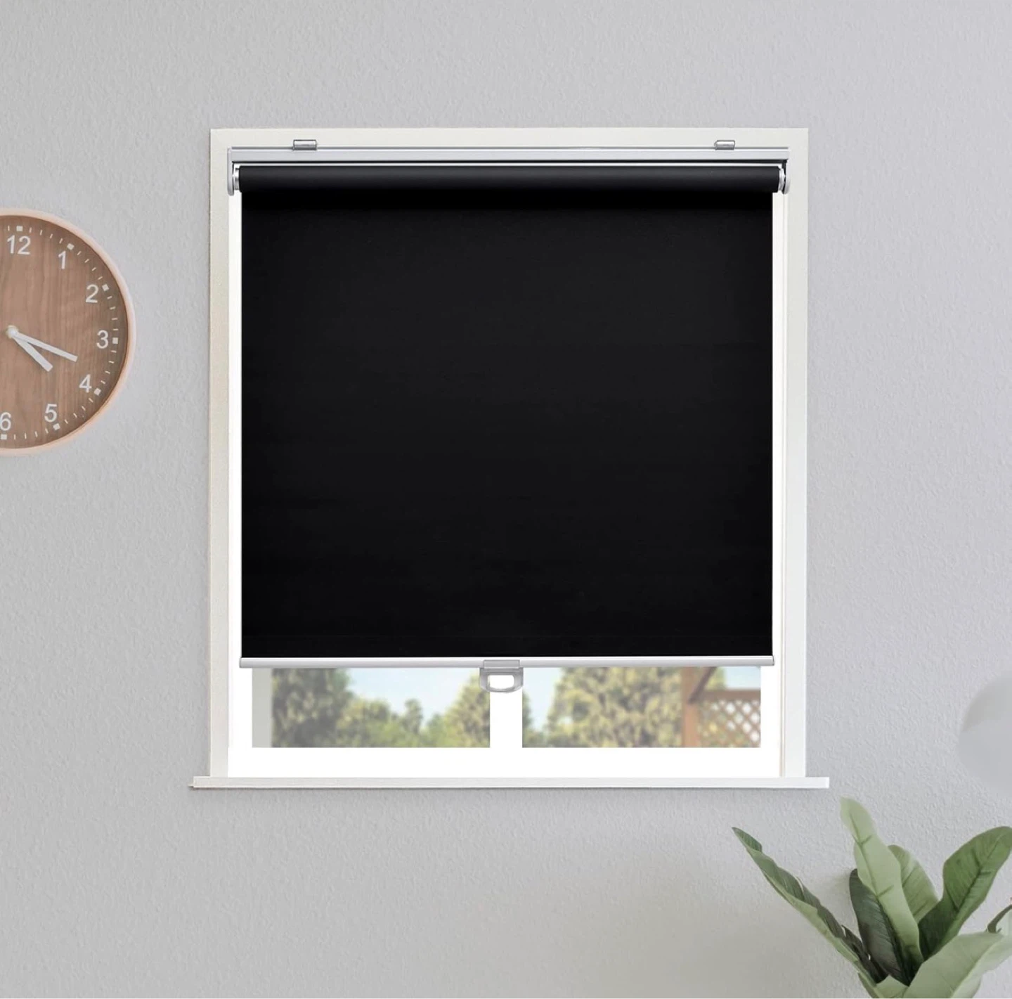 NEW 2X Black Cordless Blackout Zebra Blind, 74” W x 72” H