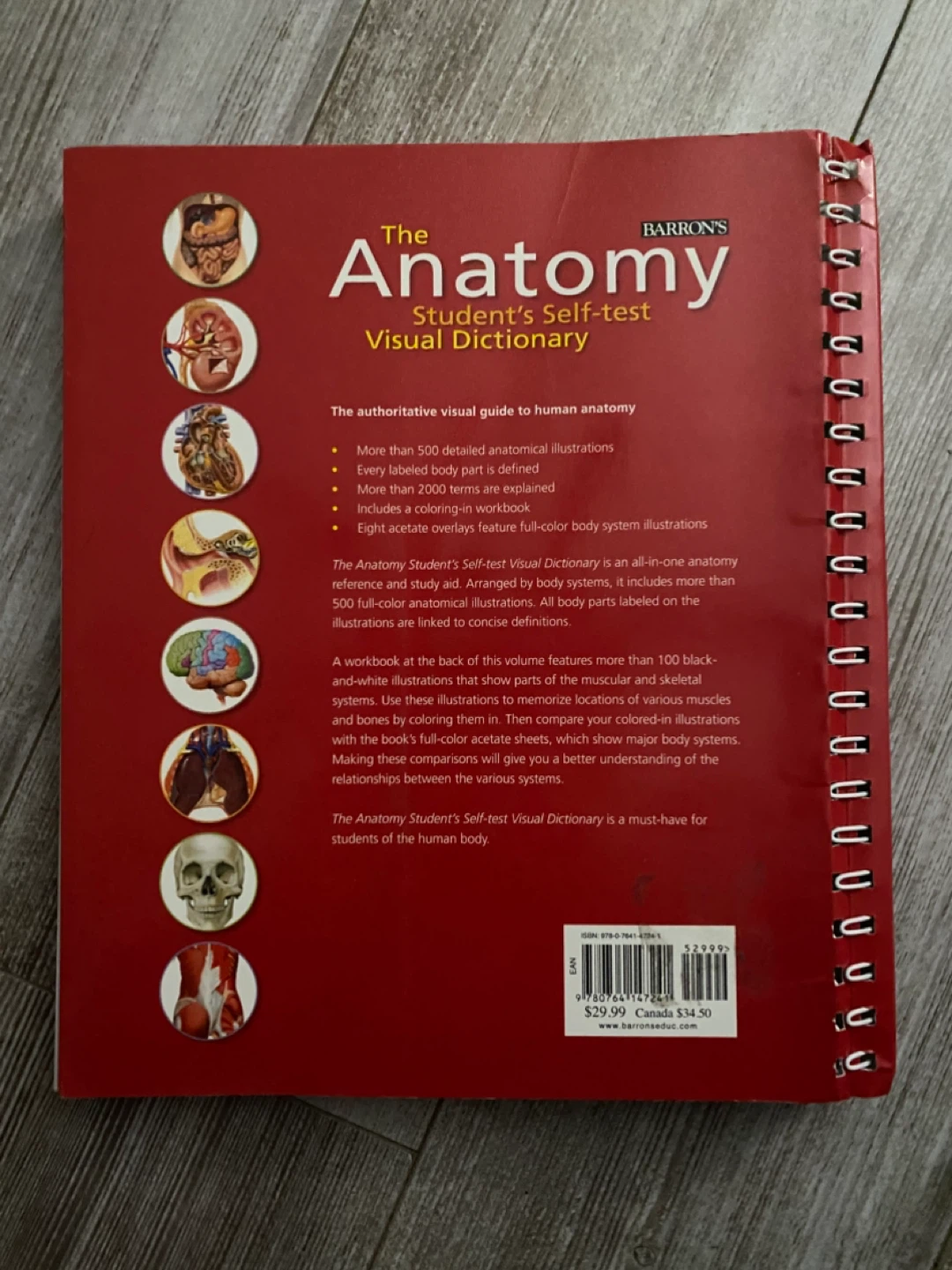 Barron's The Anatomy Student's Self-test Visual Dictionary - photo 2