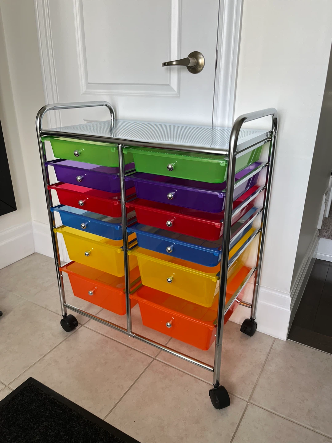 12-Drawer Rolling Cart on Wheels