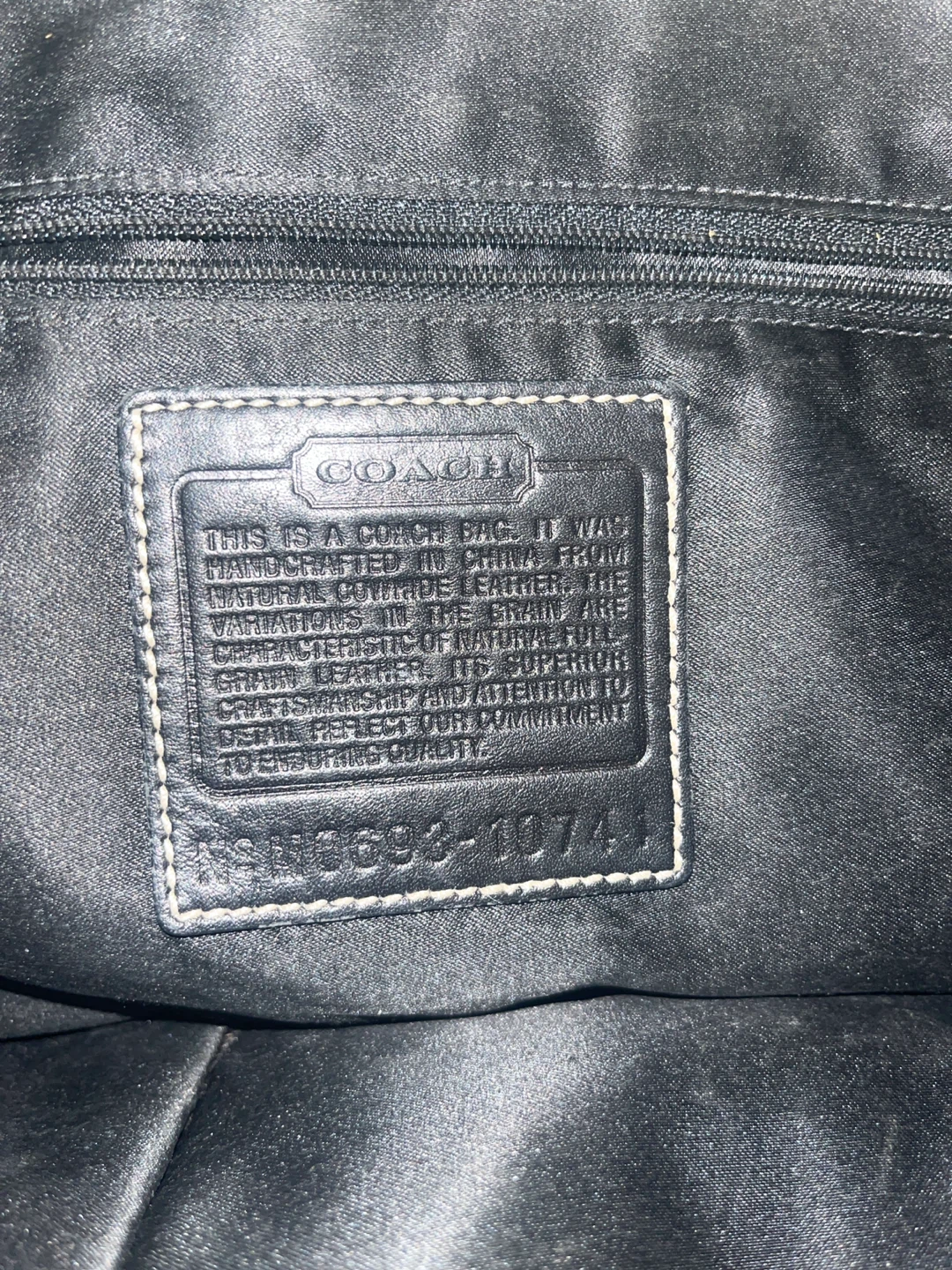 Coach Black Leather Hobo Handbag - photo 3