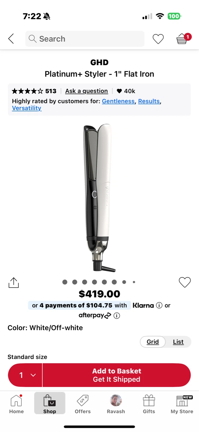 GHD Platinum+ Professional Performance Smart Styler