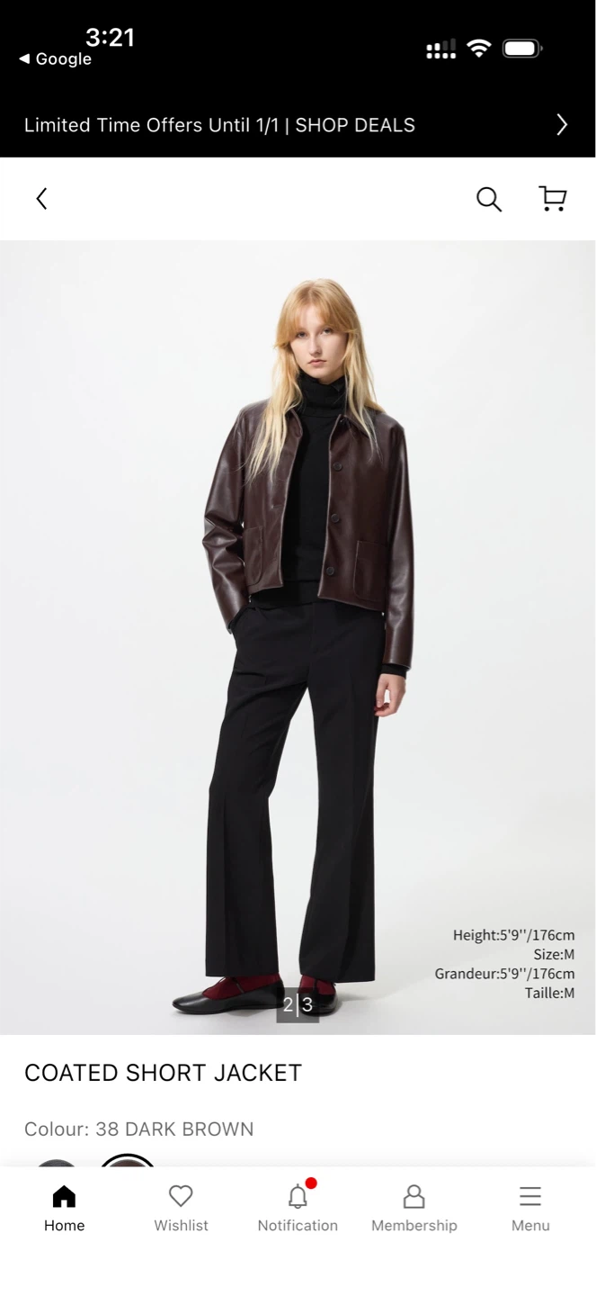 UNIQLO Coated Short Jacket - Dark Brown - photo 5