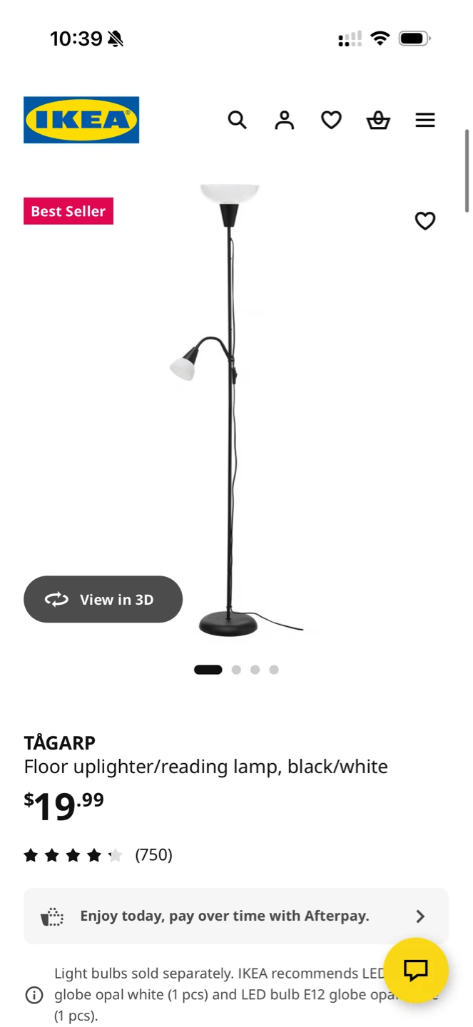 IKEA TÅGARP Floor Lamp - Black - photo 3