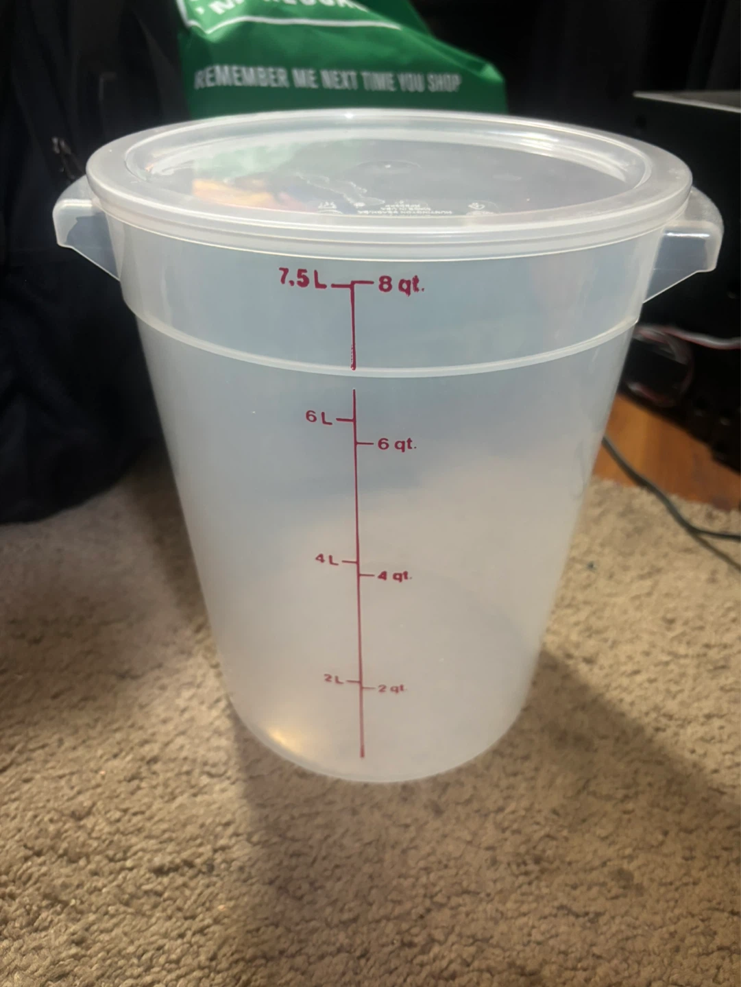 Set of 3 Clear Food Storage Containers - 8 Quart/7.5L