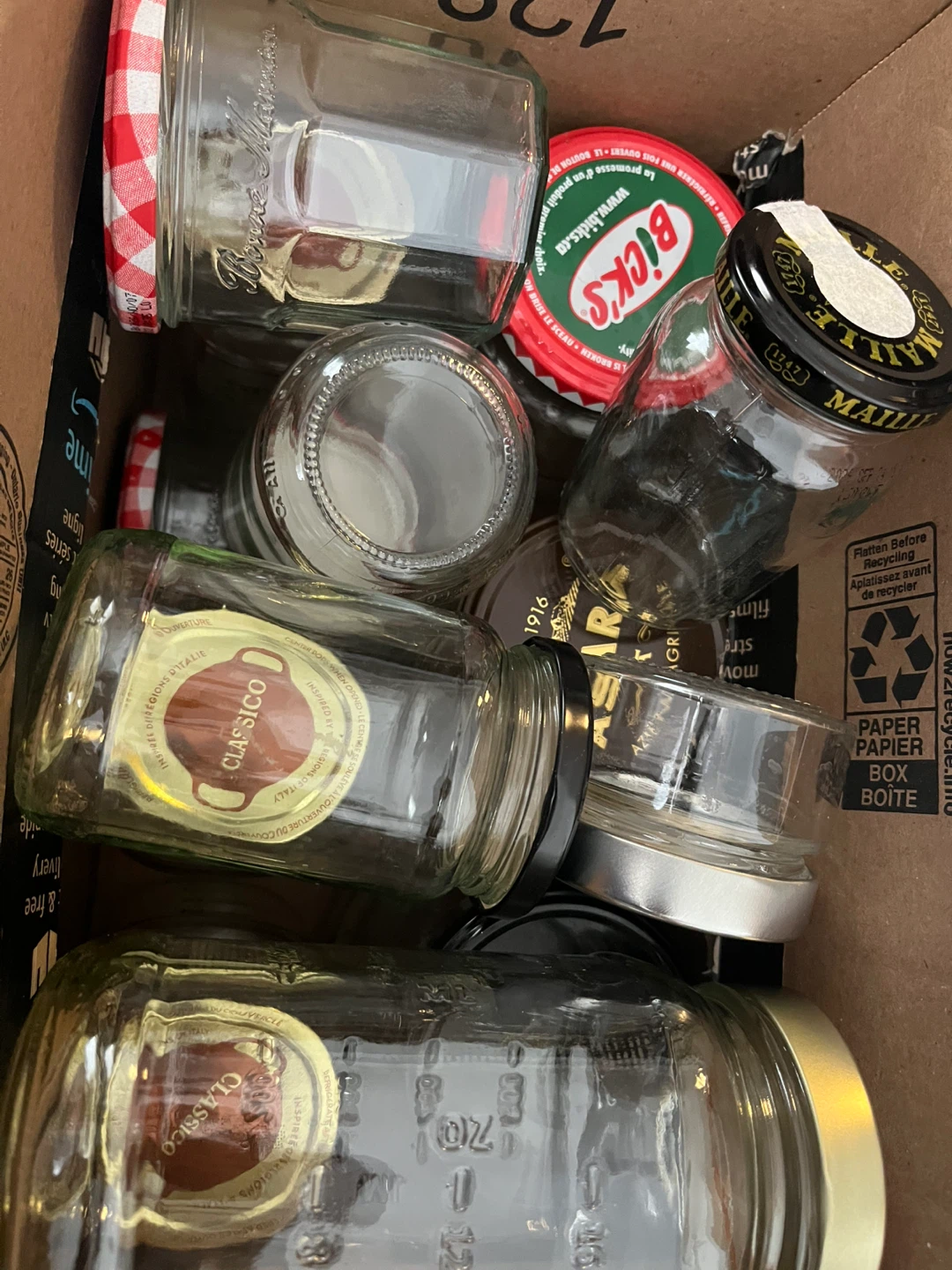 Assorted Glass Jars with Lids