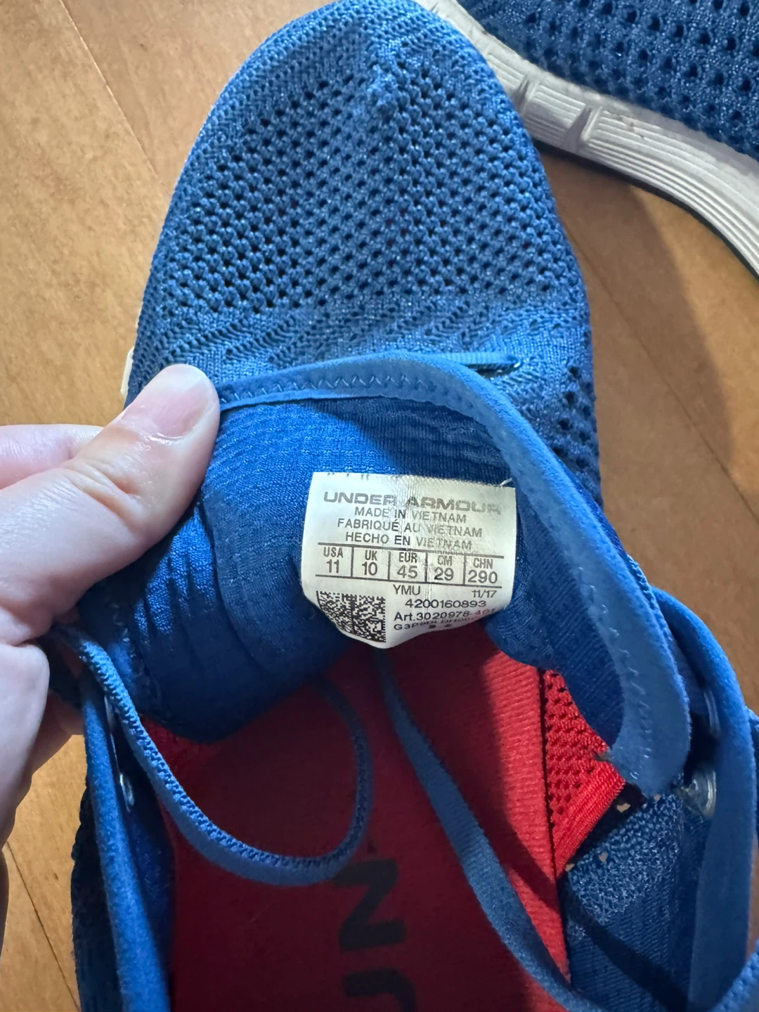 Under Armour Blue Running Shoes Size 11 - photo 3
