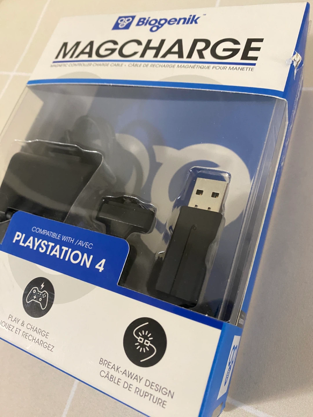 PS4 Magnetic Charging Cable (Opened Box) – Biogenik MagCharge - photo 2