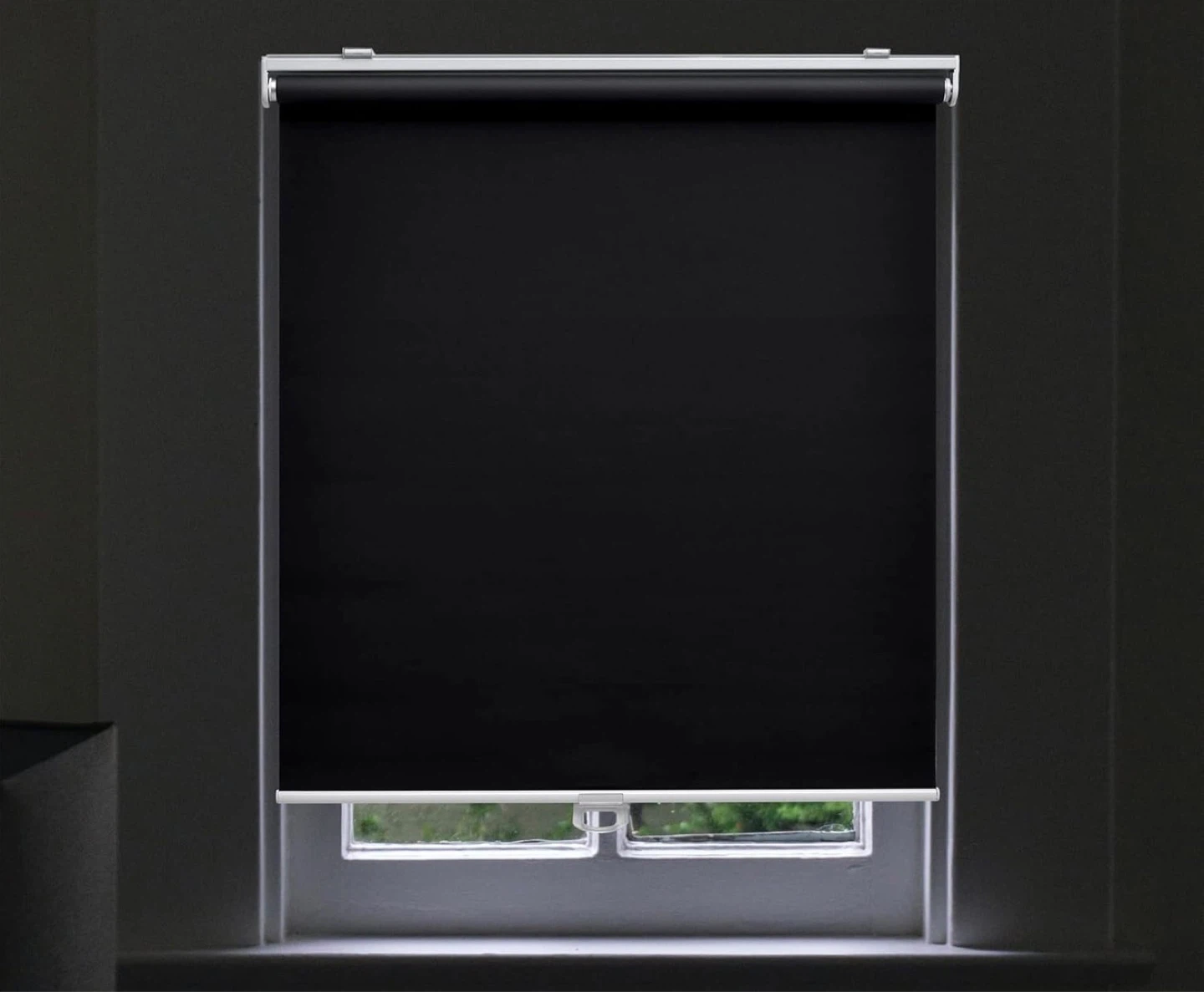 NEW Black Cordless Blackout Zebra Blind, 72”Wx72”H