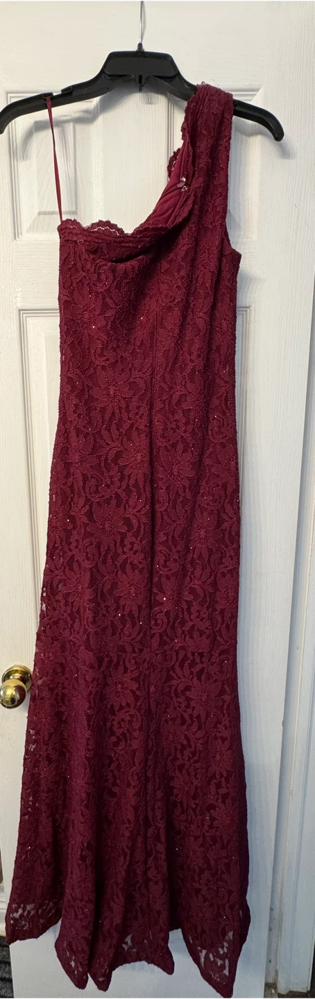Melanie Lyne Red Lace One-Shoulder Dress Size 6 - photo 3