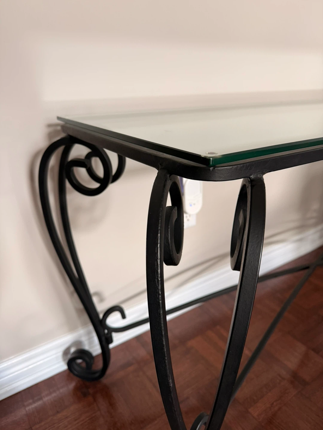 Italian style wrought iron console table - photo 2